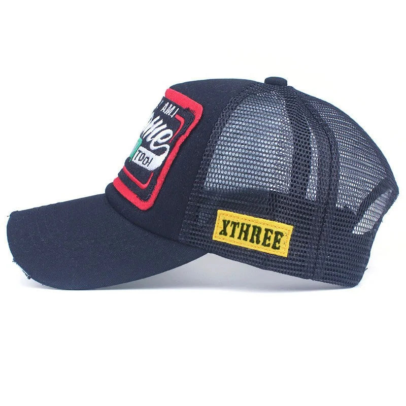 Spring And Summer Mesh Embroidery Letter Awesome Baseball Cap Women's