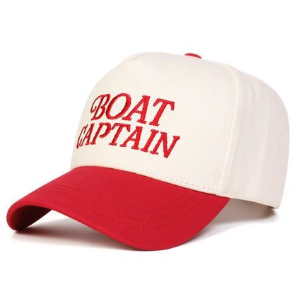 Unisex Boat Captain Letter Embroidery Baseball Caps Spring Autumn Outdoor Adjustable Casual Hats Sunscreen Hat Sports Cap