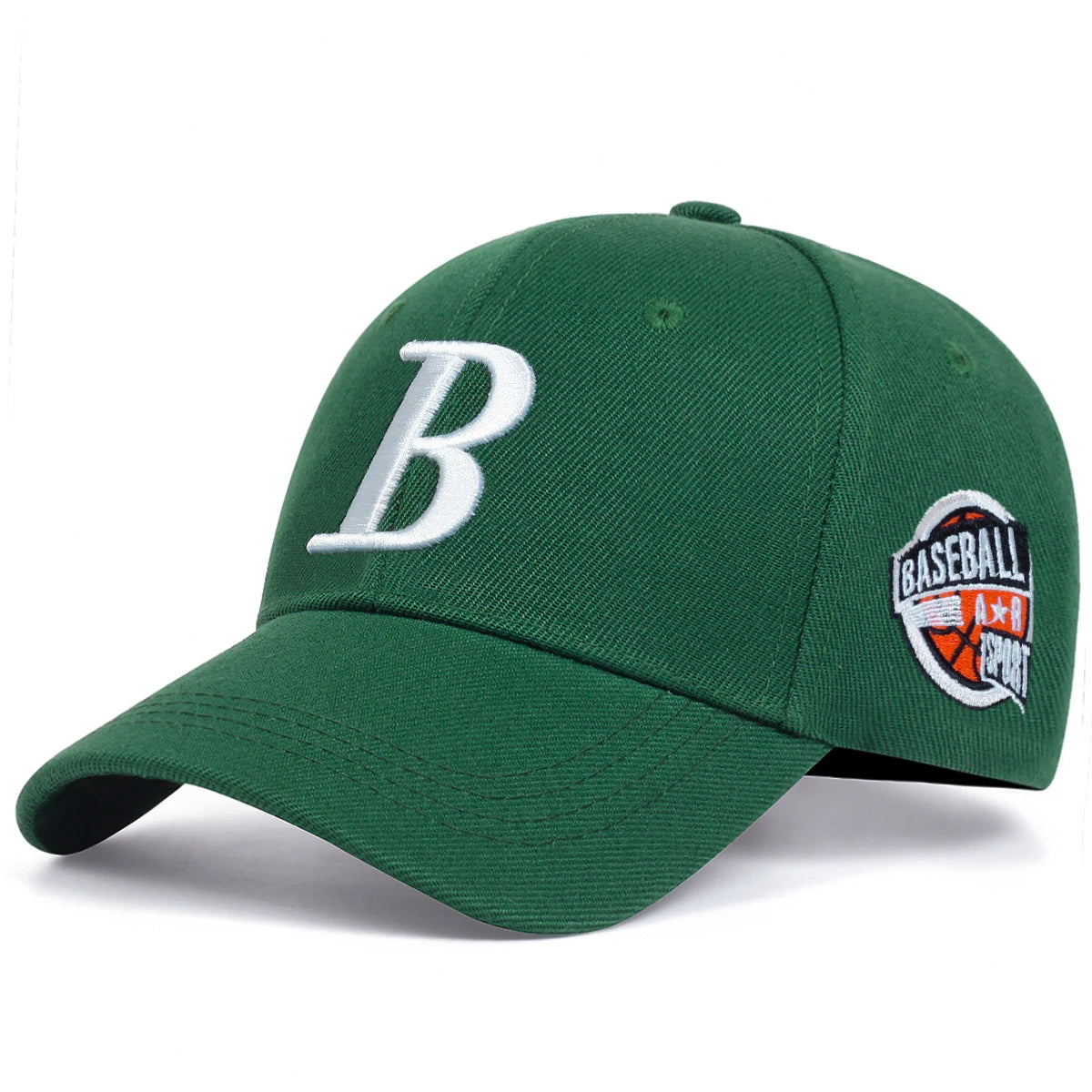 Unisex B Letter Embroidery Side Basketball Baseball Caps Spring Autumn