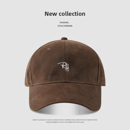 Korean Style RH Letter Embroidery Baseball Cap