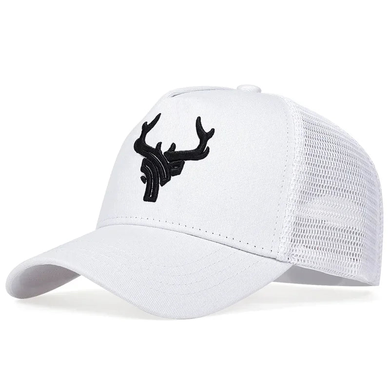 Unisex Antler Embroidered Baseball Cap Men Women Summer