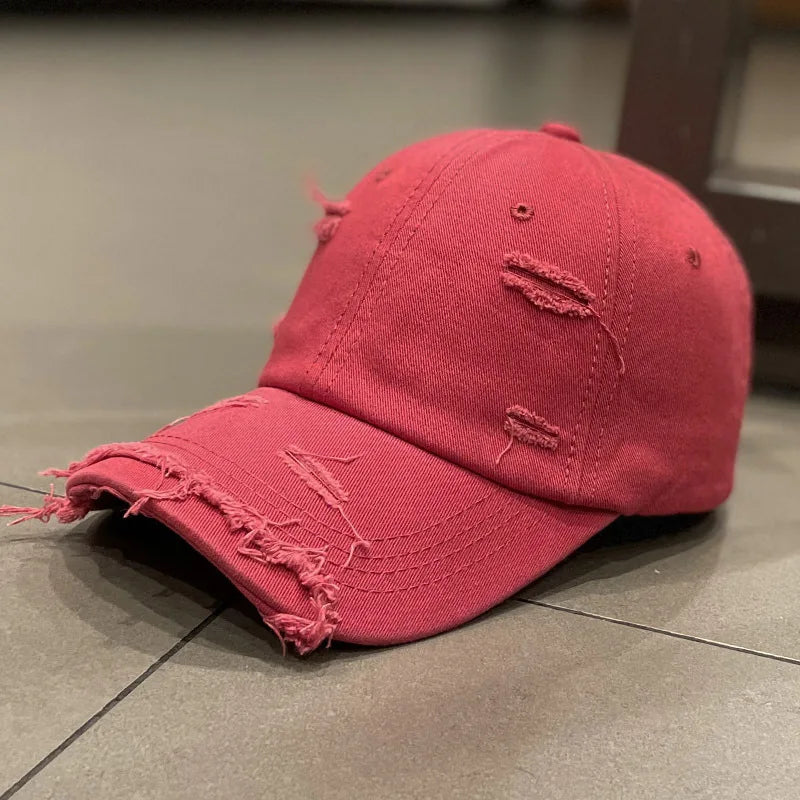 Retro Women Baseball Cap Solid Color Snapback Hat