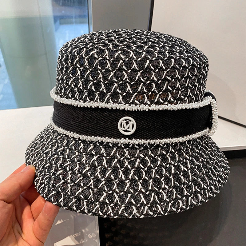 Korean  Breathable Hollow Fisherman Hat Bucket Hat for Women's Summer Outings