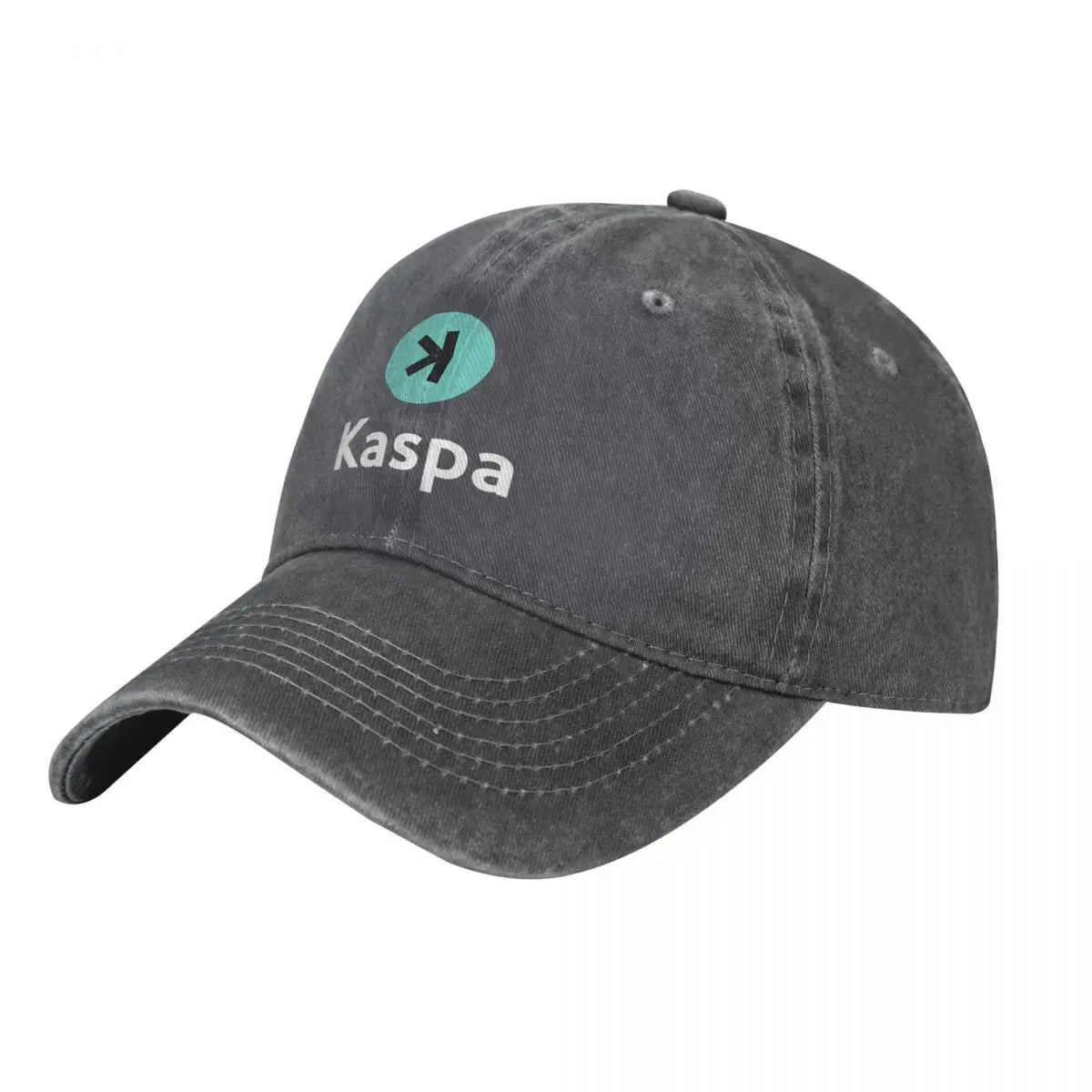 Kaspa KAS Crypto Altcoin - Clean Stacked Green Logo Fashion Baseball Cap