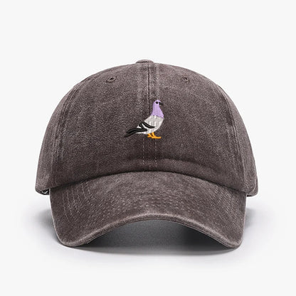 Embroidery Pigeon Design Spring Vintage Baseball Caps