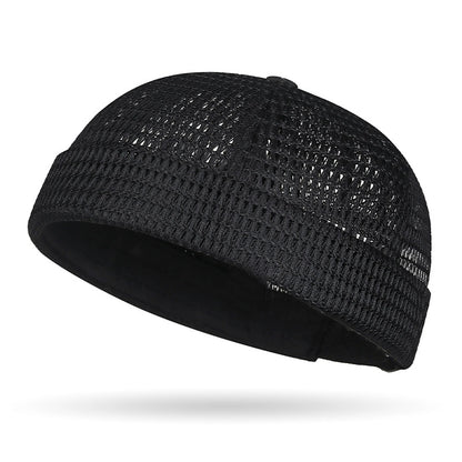 2026 Men's And Women's Large Mesh Breathable Brimless Melon Skin Hat