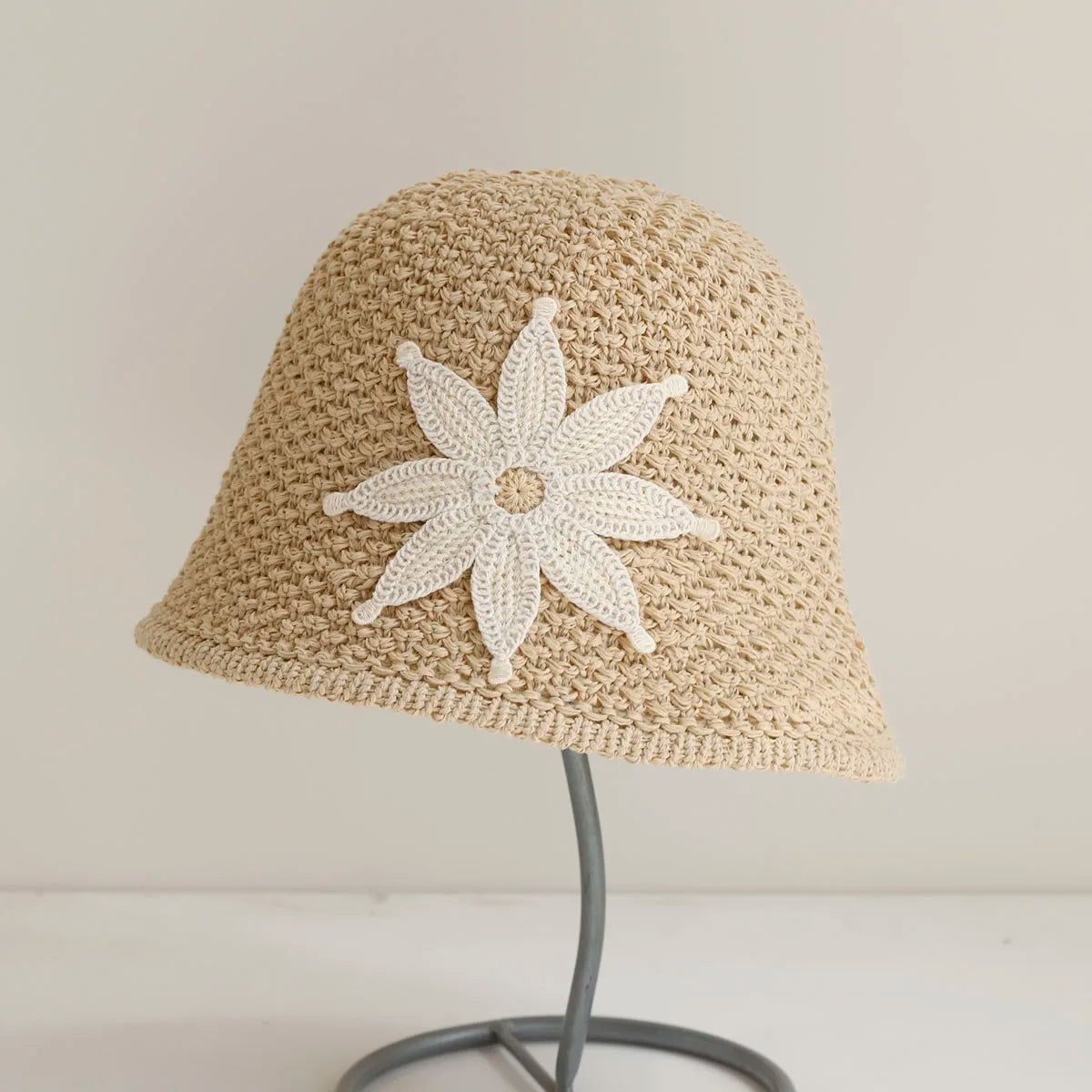 2026 Flower Bucket Hat For Women Summer Hat Weave Sun Hat