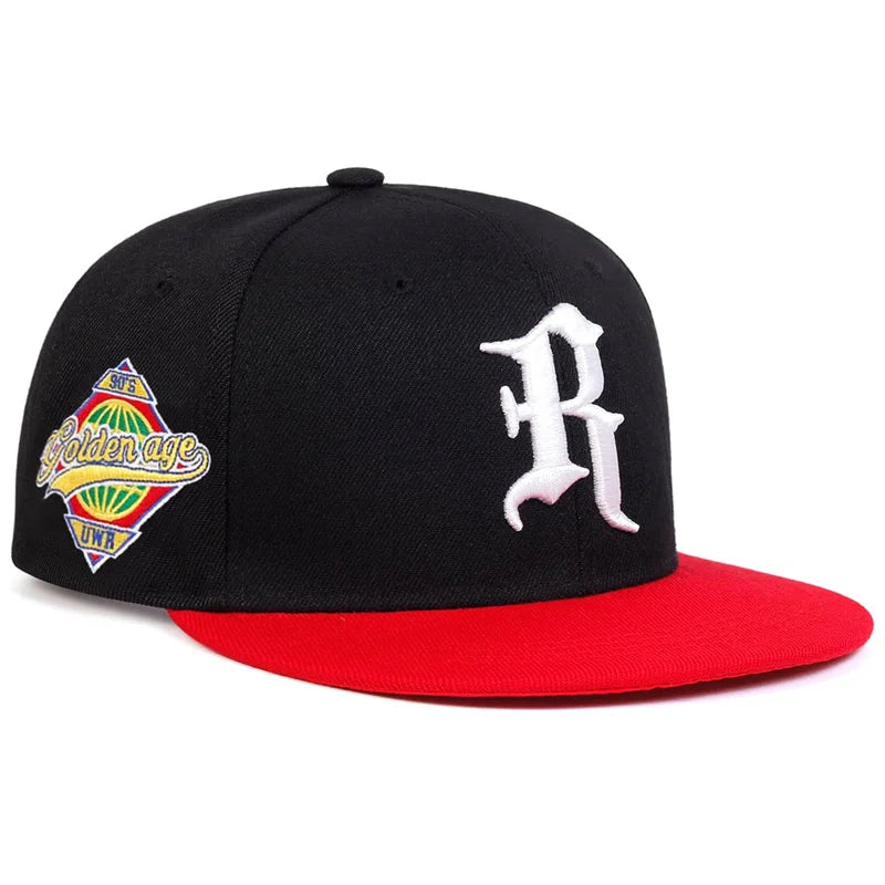 Unisex R Letter Side Planet Embroidery Hip Hop Hats Autumn Adjustable Casual Outdoor Sunscreen Hat