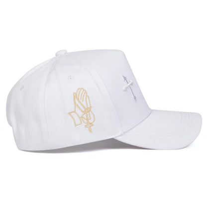 Unisex Cross Embroidery Baseball Caps Spring and Autumn