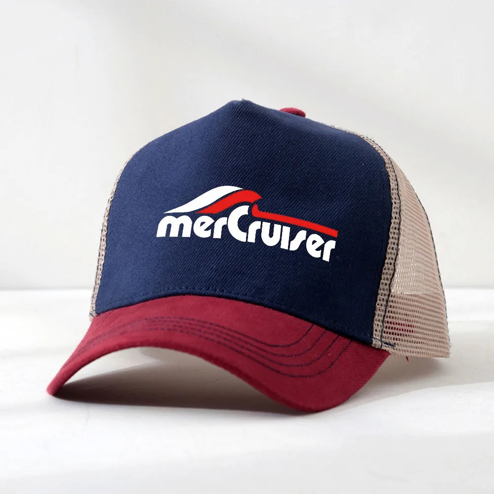 Mercruiser Boating Boat Outboard T Shirt Men Summer Baseball Cap Man