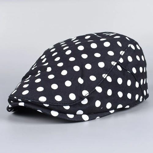 Spring Fashion Dot Leopard Newsboy Cap Women Cotton