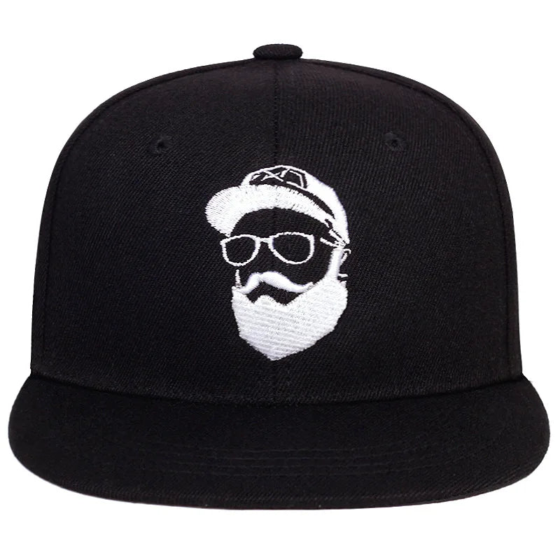 Unisex Uncle Beard Embroidery Hip-Hop Hats Spring Autumn