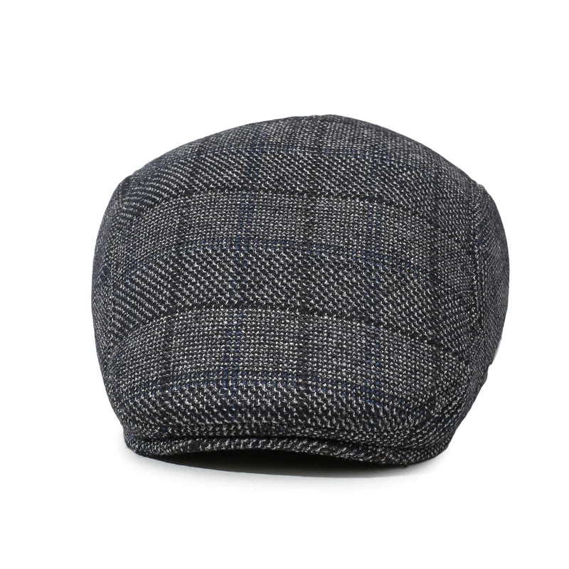 Men's Vintage British Style Beret, Autumn Winter Warm Newsboy Cap