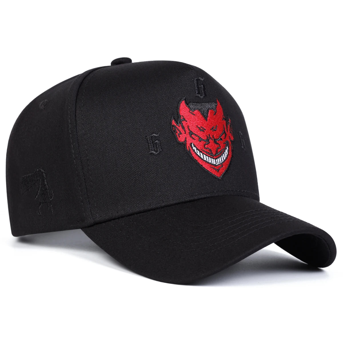 Unisex Red Face Grimace Embroidery Baseball Caps Spring Autumn