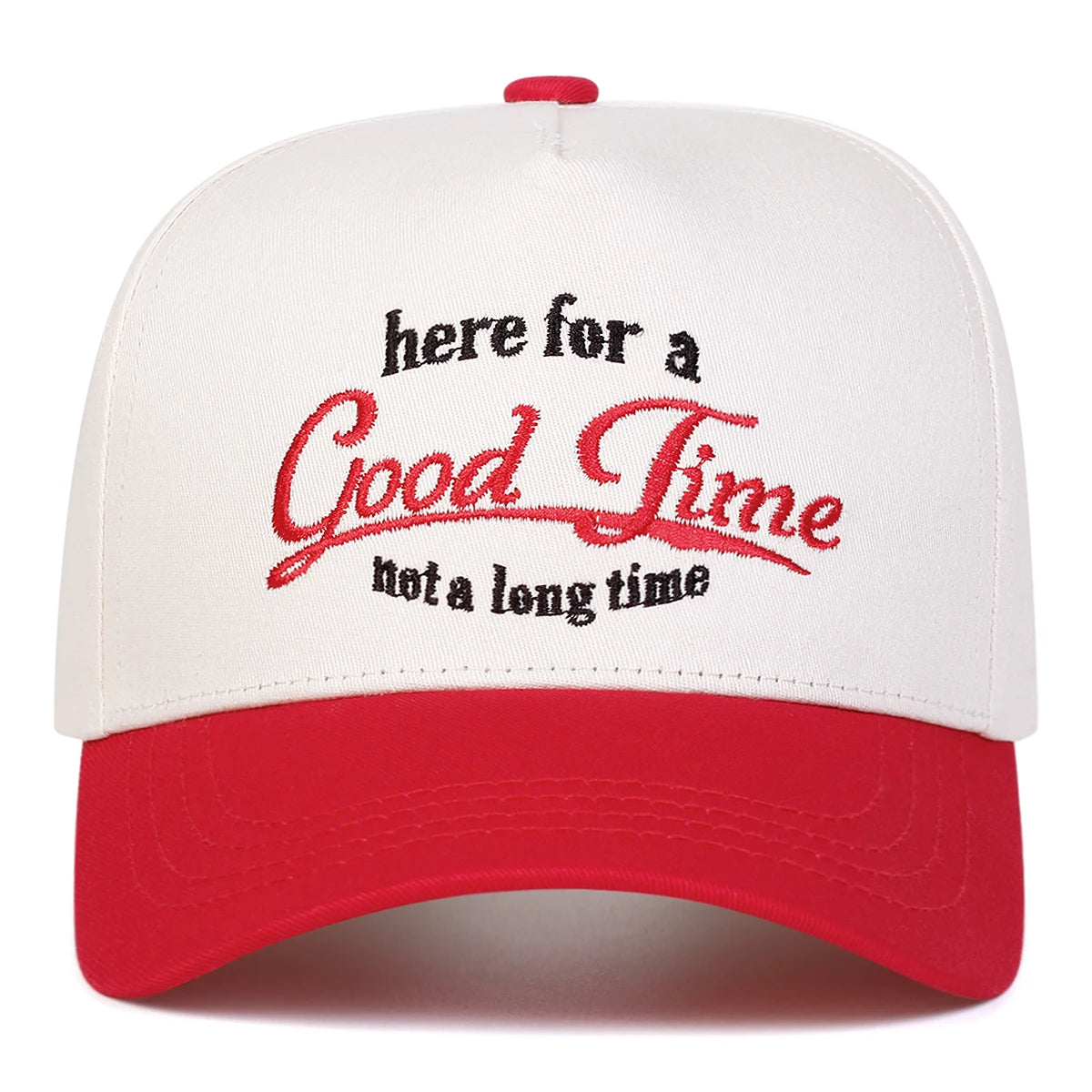 Unisex Good Time Letter Embroidery Baseball Caps Spring and Autumn