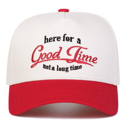 Unisex Good Time Letter Embroidery Baseball Caps Spring and Autumn