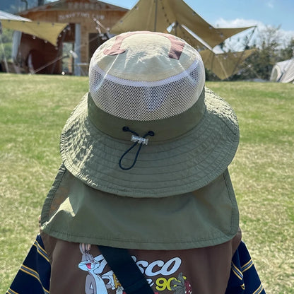 1147 Summer Boys and Girls Sunshade Hat Large brim Sunshade Shawl Breathable Fishing Hat