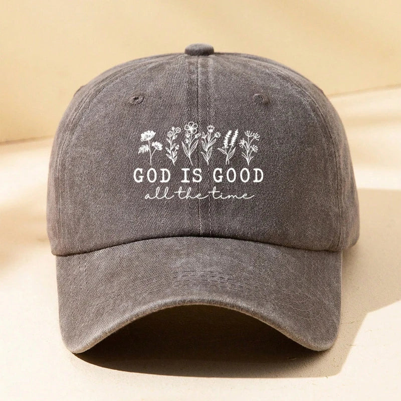 1pc Women Outdoor Baseball Hat with Flower Letter Print for Daily Matching