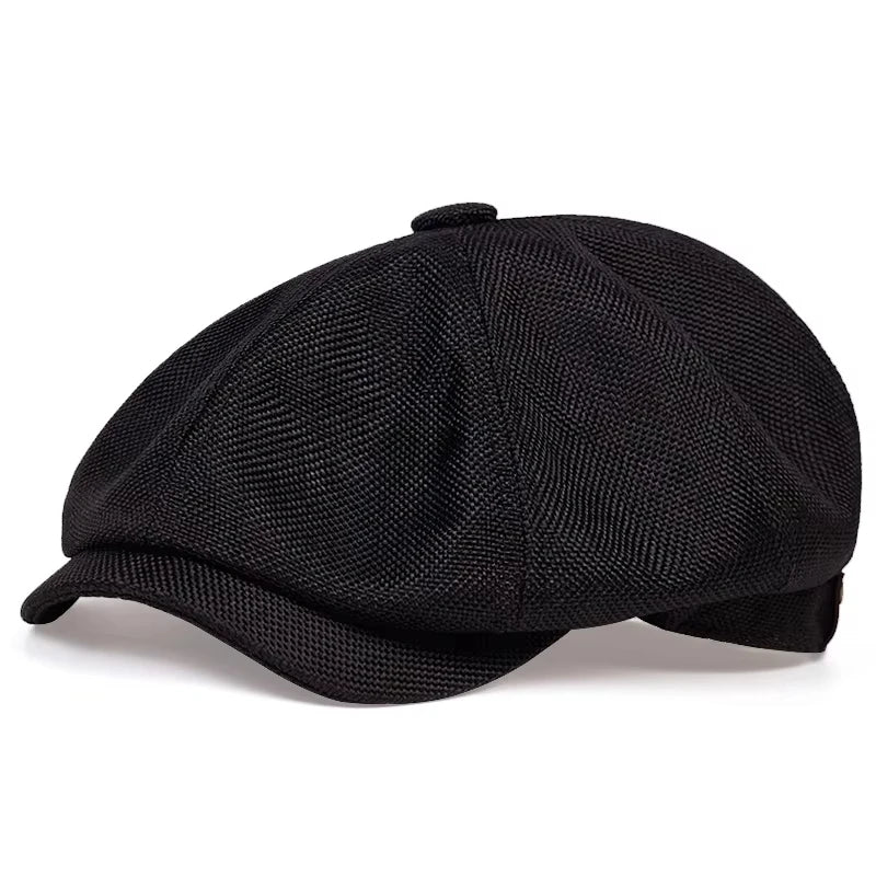 New Men Casual Newsboy Hat Spring Summer Thin Retro Beret