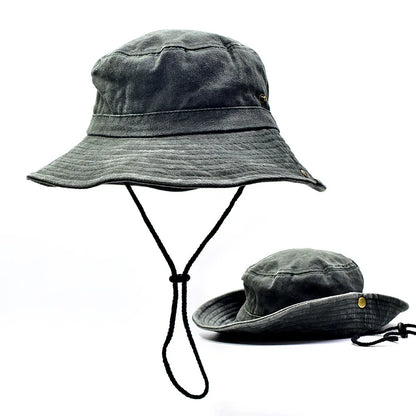 New Washed Cotton Bucket Hats Spring Summer Men Women