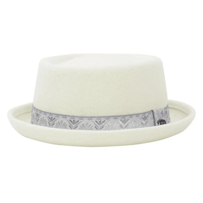 100% Wool Pork Pie Fedora Hat For Women Men