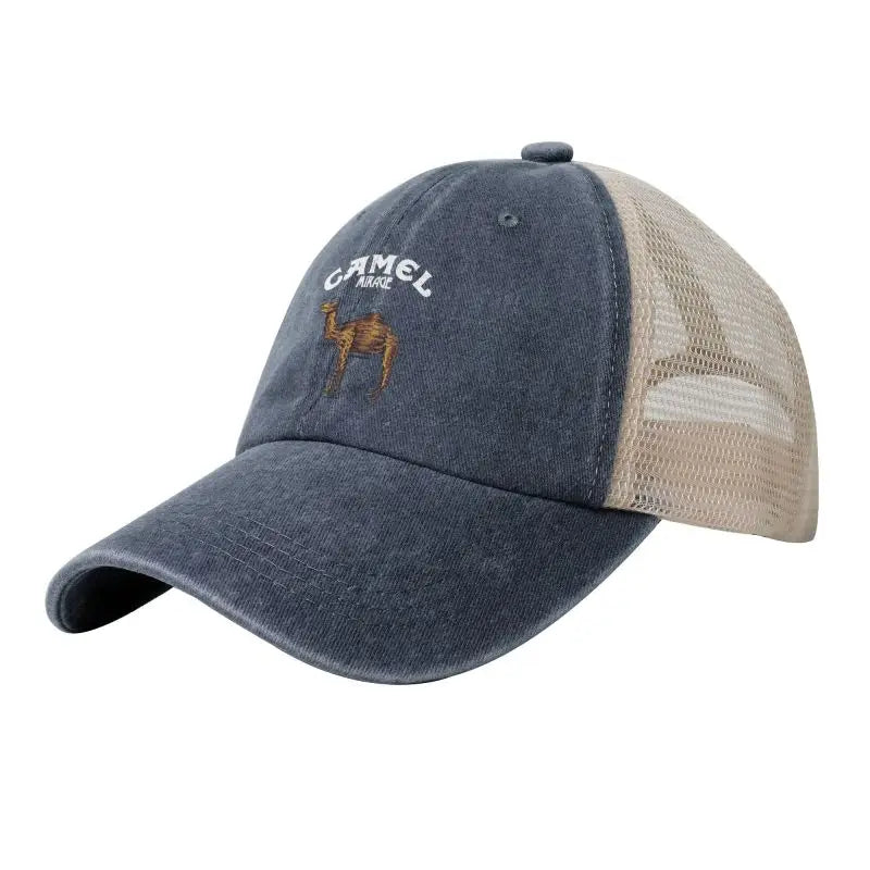 Camel Mirage Graphic Print Mesh Baseball Cap