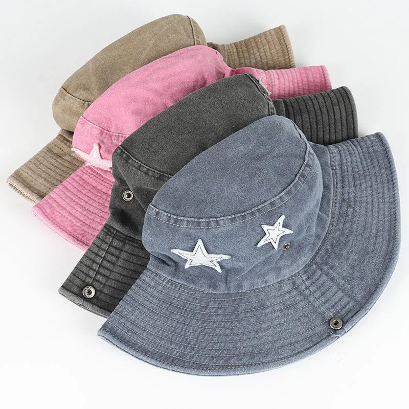 Pink Bucket Hat Women Summer Panama Sun Hats