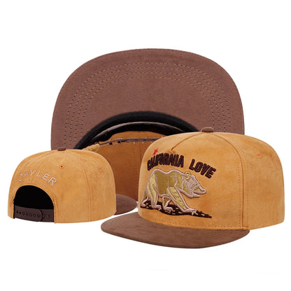 Snapback Hat California Bear Embroidery Flat Edge Hat