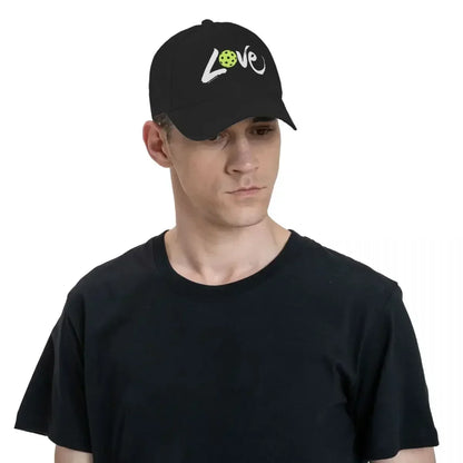 Pickleball Love (white lettering) Baseball Cap