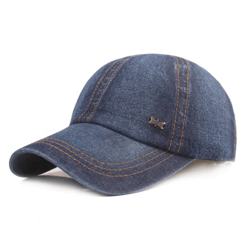 Vintage Washed Cotton Baseball Cap Men Women Denim Dad Hat