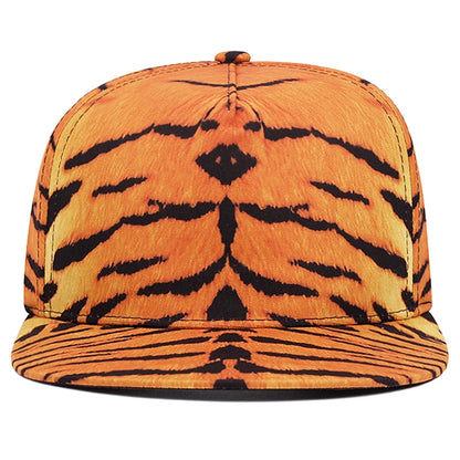 Flat brimmed Hat with Printed Pattern Street Pop Skateboarding Hip Hop Hat