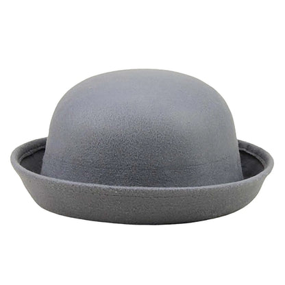 Top Cap Solid Color Women Girl Fashion Polyester Fedora Hats