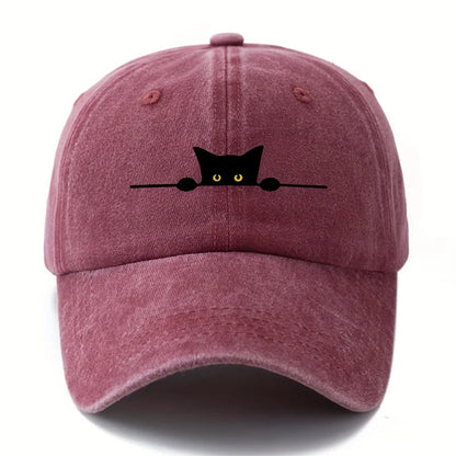 Retro Cartoon Cat Printed Baseball Cap for Men and Women Outdoor Activities