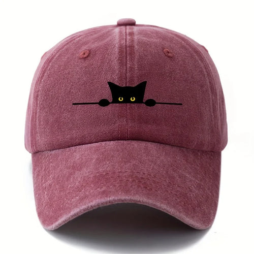 Retro Cartoon Cat Printed Baseball Cap for Men and Women Outdoor Activities