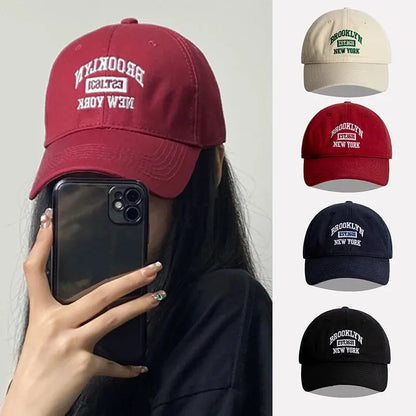 Letter Embroidered Baseball Cap For Women Spring Summer