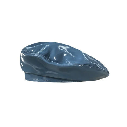 Korean Pu Bright Leather Beret Spring And Summer British