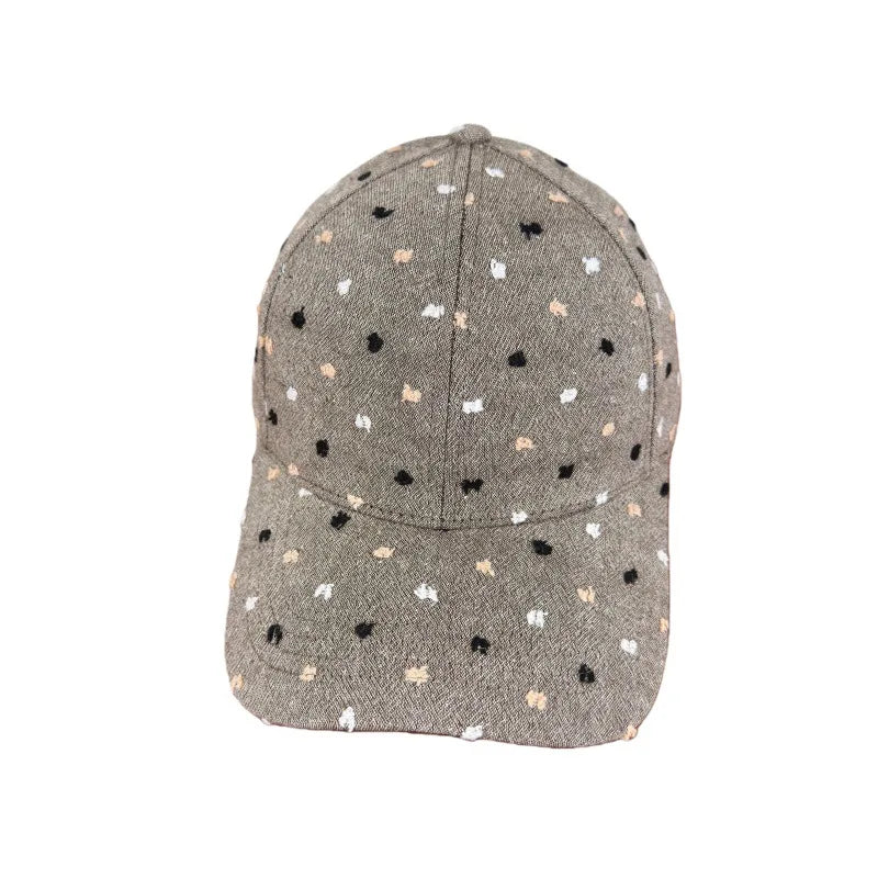 Retro Embroidered Colorful Dot Baseball Cap