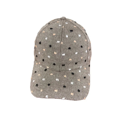 Retro Embroidered Colorful Dot Baseball Cap