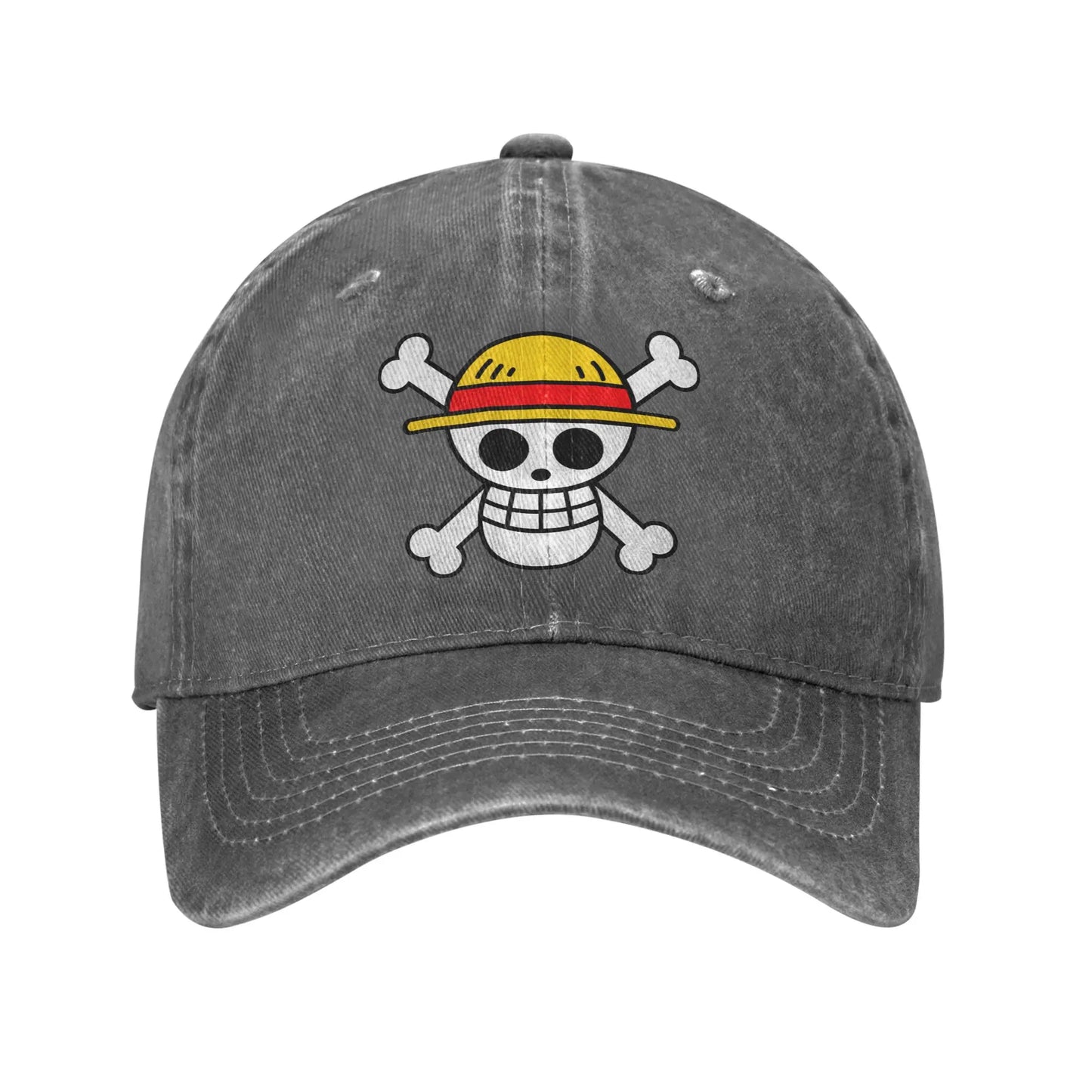 Ones Pieces Baseball Caps Retro Distressed Washed Snapback Hat