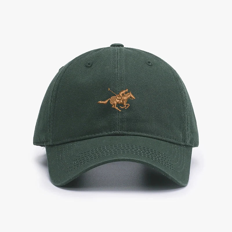 Embroidery Horse Racing Men Baseball Cap Soft Cotton Sun Hats Women Snapback