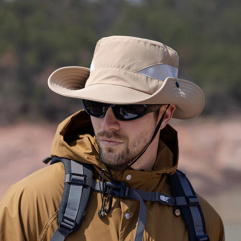 Men's Bucket Hat Summer Fisherman’s Hat Wide Brim Outdoor Sports