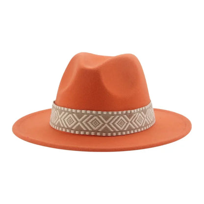 Panama Hat Western Cowboy Hats For Women Solid Big Brim Casual Fedoras Men Women