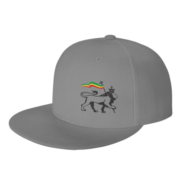 Rasta Lion Of Judah Flat Brim Baseball Cap