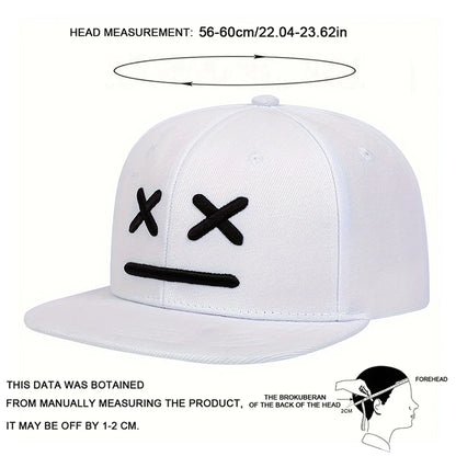 Unisex XX Smiling Face Embroidery Hip-hop Hats Spring Autumn