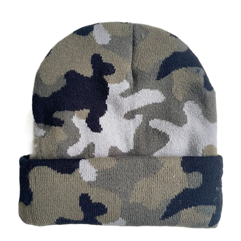 Winter Leopard Knitted Hats For Women Men Outdoor
