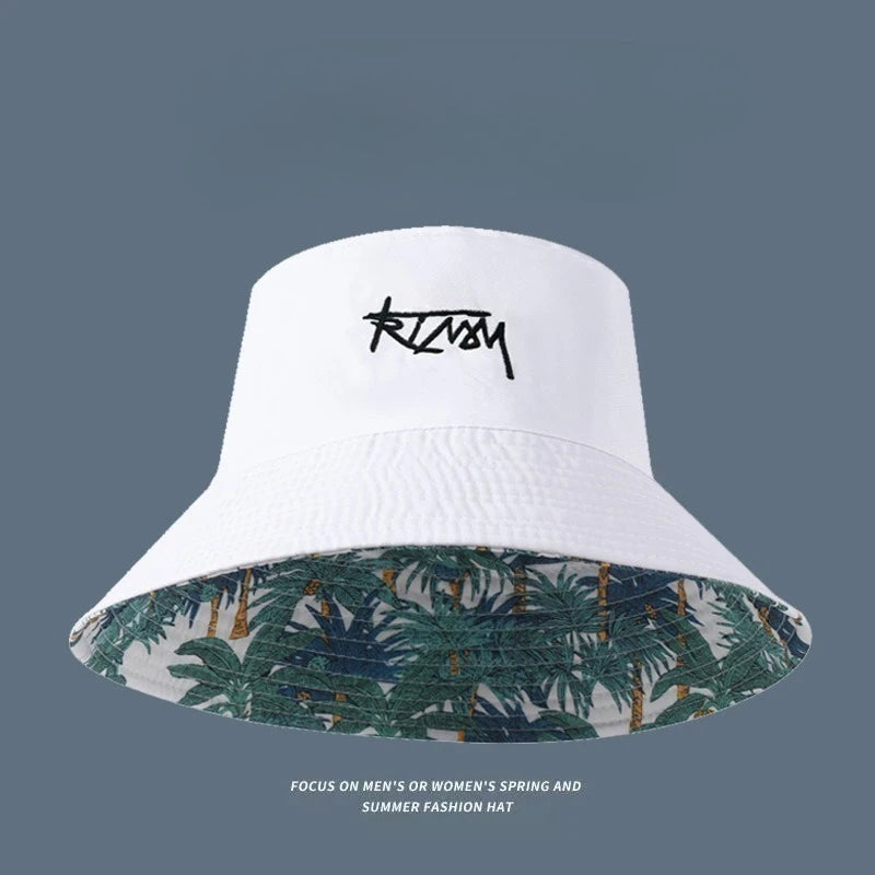 Summer Big Head Letter Bucket Hat For Men Women Korean Fisherman Hat