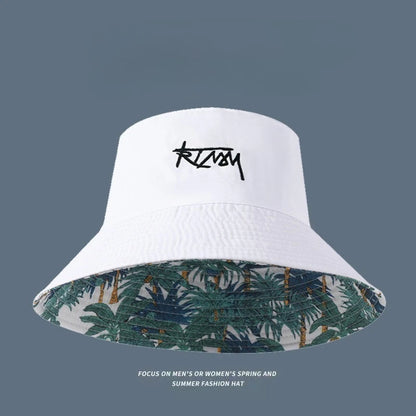 Summer Big Head Letter Bucket Hat For Men Women Korean Fisherman Hat