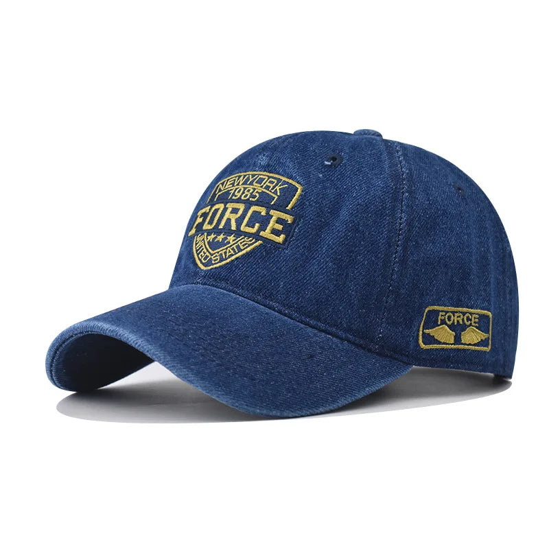 Denim Unstructured Baseball Cap For Men Women