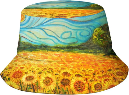 Irises 2 Van Gogh Bucket Hats for Women Men Fashion Summer Fisherman Cap