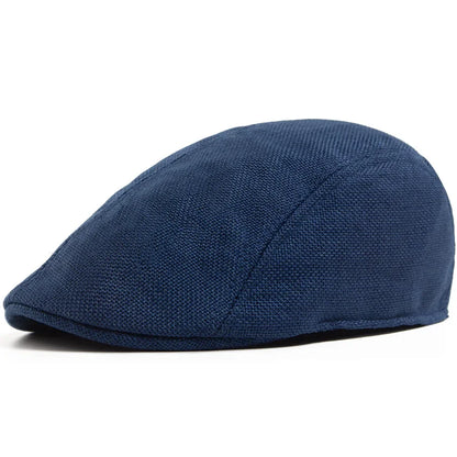 Breathable Linen Vintage British Flat Cap